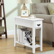 Load image into Gallery viewer, 2-Tier End Table Sofa Bedside Table Nightstand Home Office Bookcase W/ Drawer
