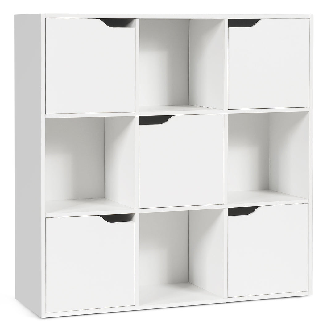 9 Cube Bookcase Shelving Display Storage Unit Wooden Organiser Cupboard Cabinet