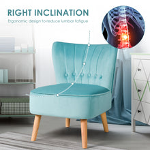 Load image into Gallery viewer, Home Velvet Accent Chair Occasional Soft Oyster Fluted Retro Bedroom Living Room

