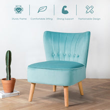 Load image into Gallery viewer, Home Velvet Accent Chair Occasional Soft Oyster Fluted Retro Bedroom Living Room
