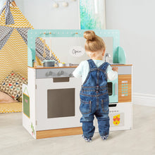 Load image into Gallery viewer, 2 in1 Wooden Kids Play Kitchen Diner Role Play Pretend Set Toy Boys &amp; Girls
