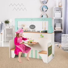 Load image into Gallery viewer, 2 in1 Wooden Kids Play Kitchen Diner Role Play Pretend Set Toy Boys &amp; Girls
