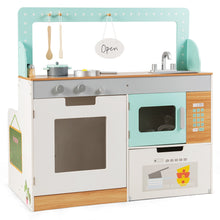 Load image into Gallery viewer, 2 in1 Wooden Kids Play Kitchen Diner Role Play Pretend Set Toy Boys &amp; Girls
