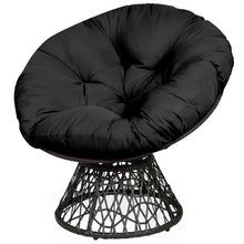 Load image into Gallery viewer, Chair Rattan Ergonomic Chair w/ 360-degree Swivel and Soft Cushion Solid Structure &amp; Stable Base
