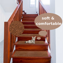 Load image into Gallery viewer, 15PCS Carpet Stair Treads Non Slip Adhesive Carpet Kids Elder Pet Stair Pads Set
