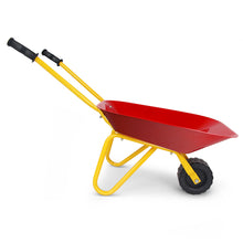 Load image into Gallery viewer, Kids Metal Wheelbarrow Children Bricks Toy Tote Dirt/Leaves/Tool Yard Rover Tray
