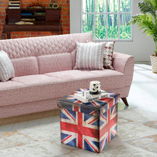 Load image into Gallery viewer, Folding Storage Ottoman Pouffe Toy Box Padded Footstool Space Saving Cube Chest
