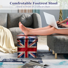 Load image into Gallery viewer, Folding Storage Ottoman Pouffe Toy Box Padded Footstool Space Saving Cube Chest
