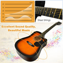 Load image into Gallery viewer, 41 Inch Full Size Steel-String Guitar Acoustic Guitar with Gig Bag Tuner Pick
