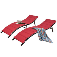 Load image into Gallery viewer, 2PCS Folding Chaise Lounge Double-sided Cushioned
