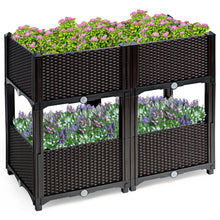 Load image into Gallery viewer, Set of 4 Raised Garden Bed Kits Elevated Flower Vegetable Herb Grow Planter Box
