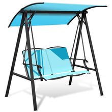 Load image into Gallery viewer, 2-Person Canopy Swing Weather Resistant Glider with Adjustable Sun Shade
