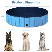 Load image into Gallery viewer, Foldable Dog Pool Indoors &amp; Outdoors Leak-proof Pet Swimming Pool with Rotatable Drain Valve Portable PVC Pet Bathing Tub with Anti-slip Bottom
