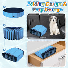 Load image into Gallery viewer, Foldable Dog Pool Indoors &amp; Outdoors Leak-proof Pet Swimming Pool with Rotatable Drain Valve Portable PVC Pet Bathing Tub with Anti-slip Bottom
