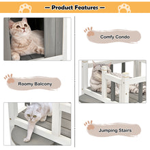 Load image into Gallery viewer, Wooden Cat House Pet House Kitten Shelter Garden Shelter Backyard Pet Supplies
