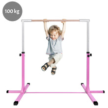 Load image into Gallery viewer, Gymnastics Training Bar Gym Horizontal Kips Bar Height Adjustable Kids Junior
