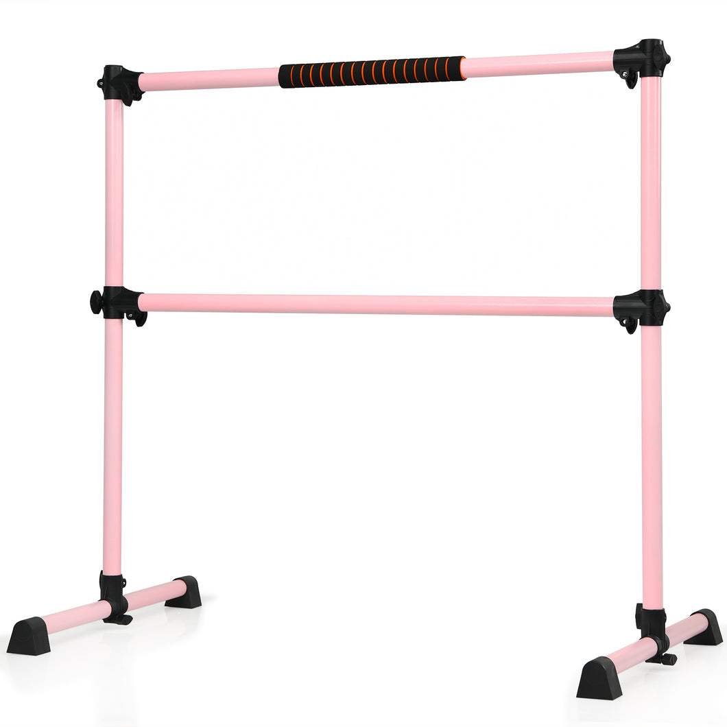 Double Ballet Barre Stretch Bar Portable Freestanding Dance Exercise Equipment