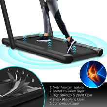 Load image into Gallery viewer, 2 in 1 Folding Treadmill Electric Walking Running Machine Bluetooth LED Display
