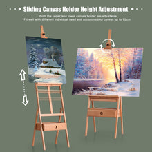 Load image into Gallery viewer, Wooden Easel w/ Drawer Adjustable Display Beech Artist Painting Craft Studio
