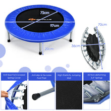 Load image into Gallery viewer, Foldable Mini Trampoline Set 38&quot; Kids Adults Fitness Bouncer In/Outdoor Exercise
