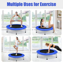 Load image into Gallery viewer, Foldable Mini Trampoline Set 38&quot; Kids Adults Fitness Bouncer In/Outdoor Exercise
