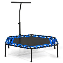 Load image into Gallery viewer, Folding Fitness Trampoline Adults Kids Exercise Bouncer W/ Adjustable Handrail
