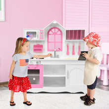 Load image into Gallery viewer, Large Wooden Kids Play Kitchen Children’s Role Play Pretend Set Toy Cooking Gift
