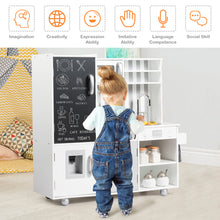 Load image into Gallery viewer, Large Wooden Kids Play Kitchen Children’s Role Play Cooking Set Toy Boys&amp;Girls

