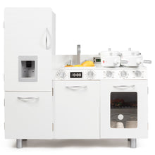 Load image into Gallery viewer, Kids Kitchen Playset Removable Sink Children Wooden Pretend Play Kitchen W/Sound
