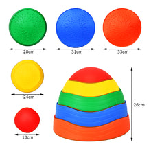 Load image into Gallery viewer, 5 PCS Kids Balance Stepping Stones Educational River Stones Game Non-slip Edge
