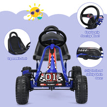 Load image into Gallery viewer, Kids Pedal Go Cart Children Outdoor Ride On Racer Plastic Wheels Adjustable Blue
