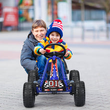 Load image into Gallery viewer, Kids Pedal Go Cart Children Outdoor Ride On Racer Plastic Wheels Adjustable Blue
