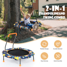 Load image into Gallery viewer, Convertible Swing &amp; Trampoline Set Kids Saucer Tree Swing
