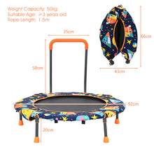 Load image into Gallery viewer, Convertible Swing &amp; Trampoline Set Toddler Fitness Rebounder W/ Upholstered Handrail &amp; 5 Steel Legs

