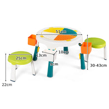 Load image into Gallery viewer, Kids Table and 2 Chairs Set One-Button Folding 5-in-1 Multi Activity Table Set for Learning
