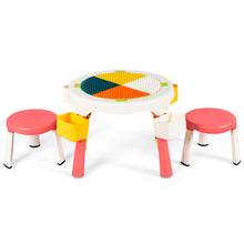 Load image into Gallery viewer, Kids Table and 2 Chairs Set One-Button Folding 5-in-1 Multi Activity Table Set for Learning
