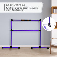 Load image into Gallery viewer, Double Ballet Barre Stretch Bar Portable Freestanding Dance Exercise Equipment
