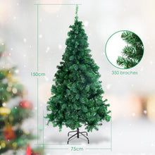 Load image into Gallery viewer, 5FT Artificial Christmas Tree Green Xmas Decorations with Foldable Metal Stand
