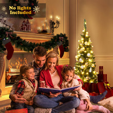Load image into Gallery viewer, 4.5 FT Artificial Pencil Christmas Tree LED Pre-Lit Xmas Tree Holiday Decoration
