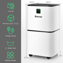 Load image into Gallery viewer, 12L/D Portable Room Dehumidifier Home Laundry Drying W/ Digital Control Panel
